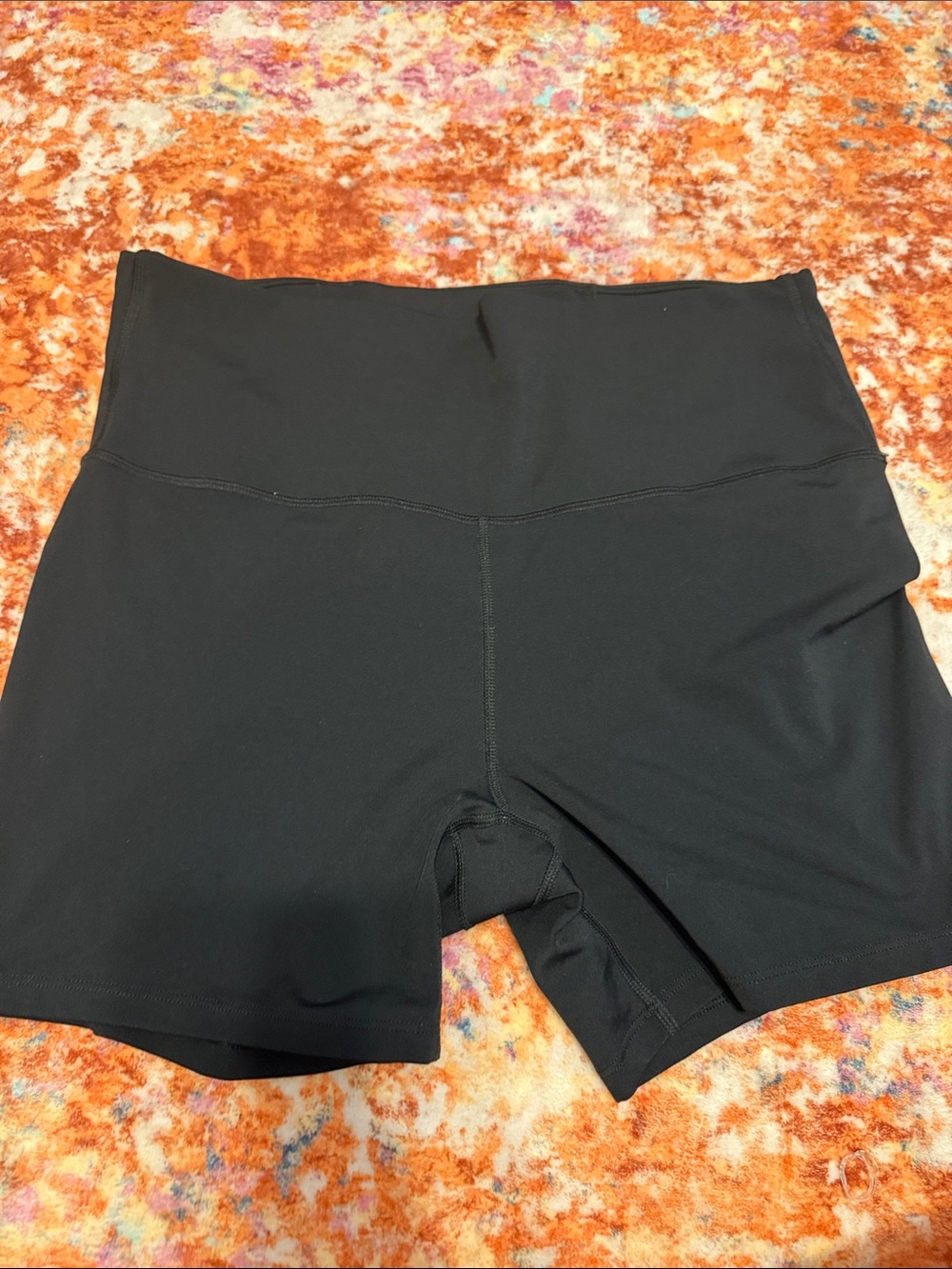 High-Waist Black Women's Active Shorts